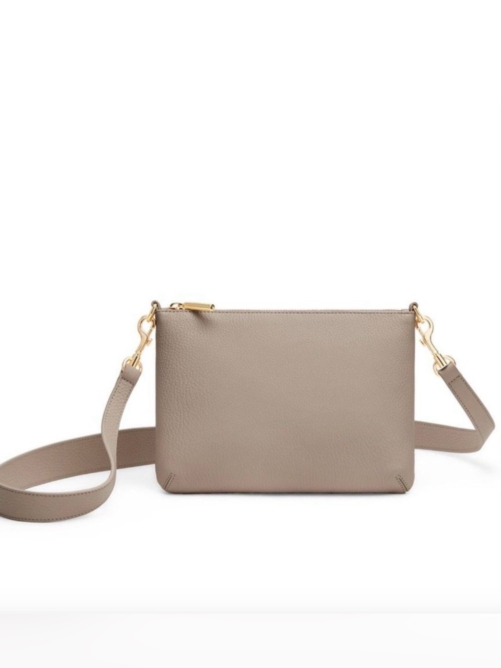 Cuyana Curved Crossbody Pouch Bag in Stone
